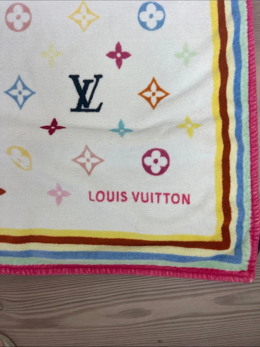 LOUIS VUITTON Vintage Murikami Multicolor Beach Towel